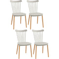 Lot de 4 chaises de repas grises avec assise confortable, mobilier moderne pour cuisine ou salle a manger