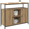 Buffet chene artisanal 100 cm avec structure rectangulaire, meuble polyvalent et moderne pour organiser salle a manger ou interieur