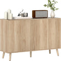 Meuble salon chene 120 cm avec quatre portes et compartiments de rangement
